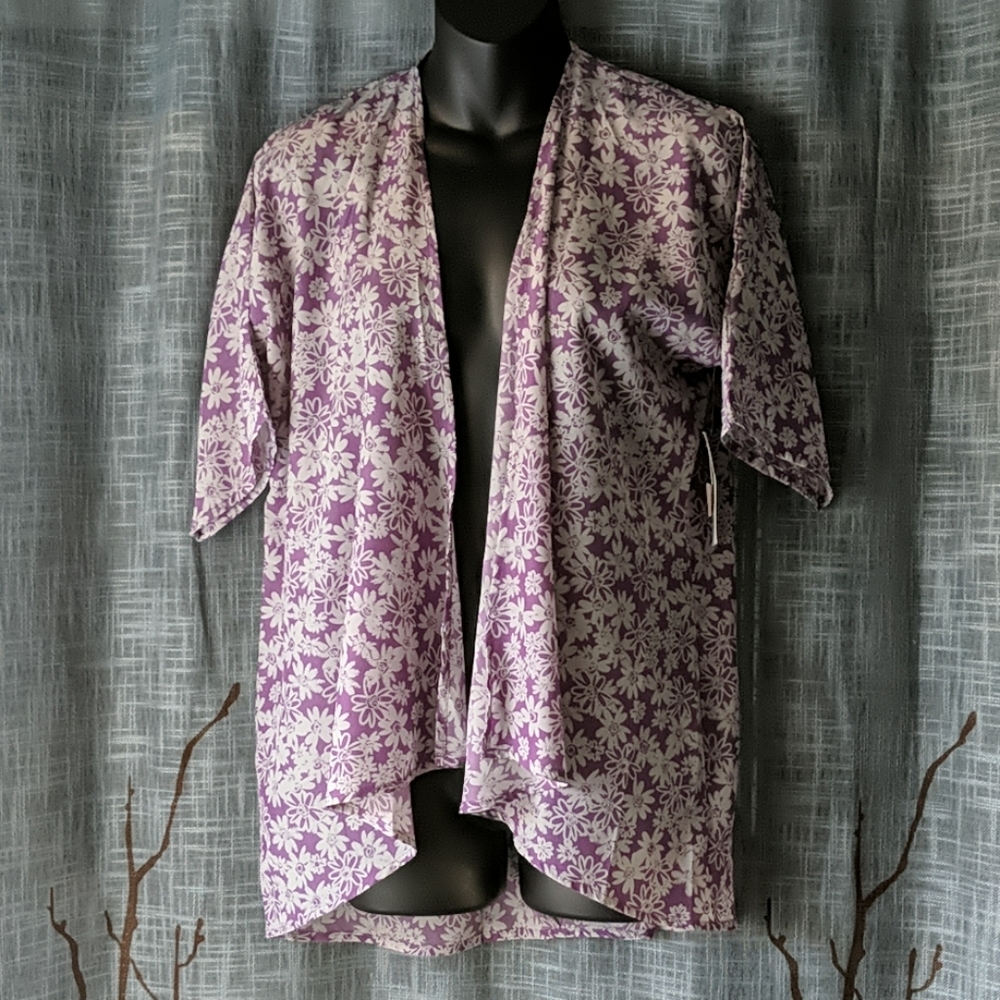 ☀️3/$25 LulaRoe Girls Bianka Kimono Purple A6